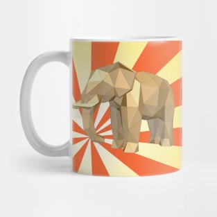 Colorful Elephant In Sun Ray Mug